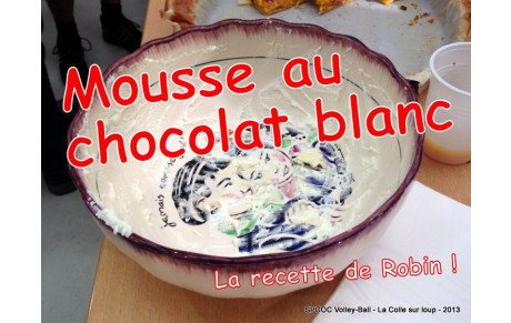 Mousse au chocolat blanc